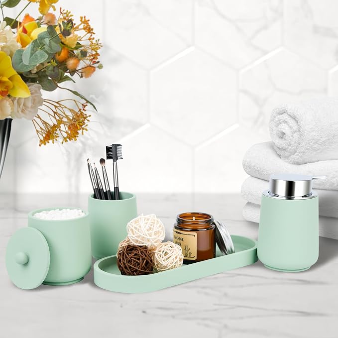Green Bathroom Accessories Set - Image 6