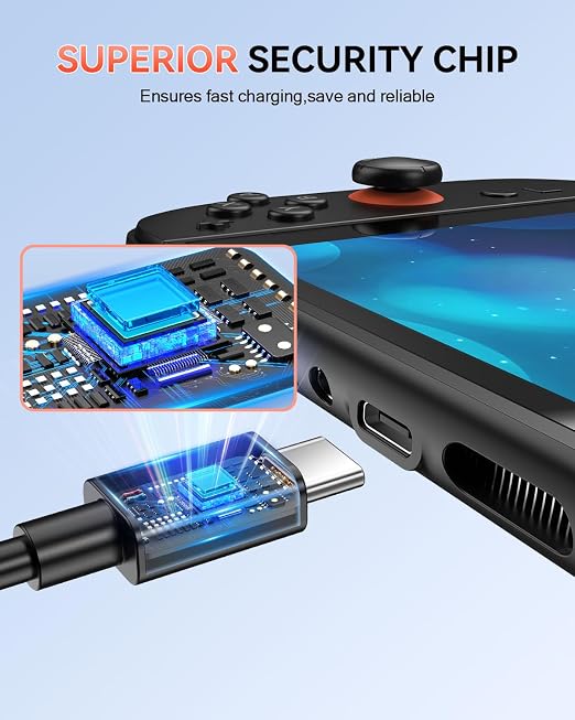 2 Pack Switch 2 Charging Cable, Extra Long Power Cord - Image 6