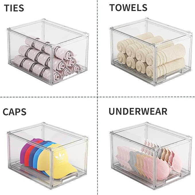 2 Pack Hat Organizer Box for Baseball Caps Organizer, Hat Organizer Box - Image 2