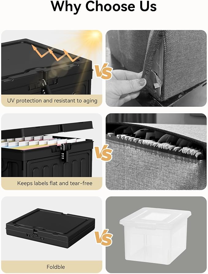 Oterri Plastic File Box with Lid - Image 5