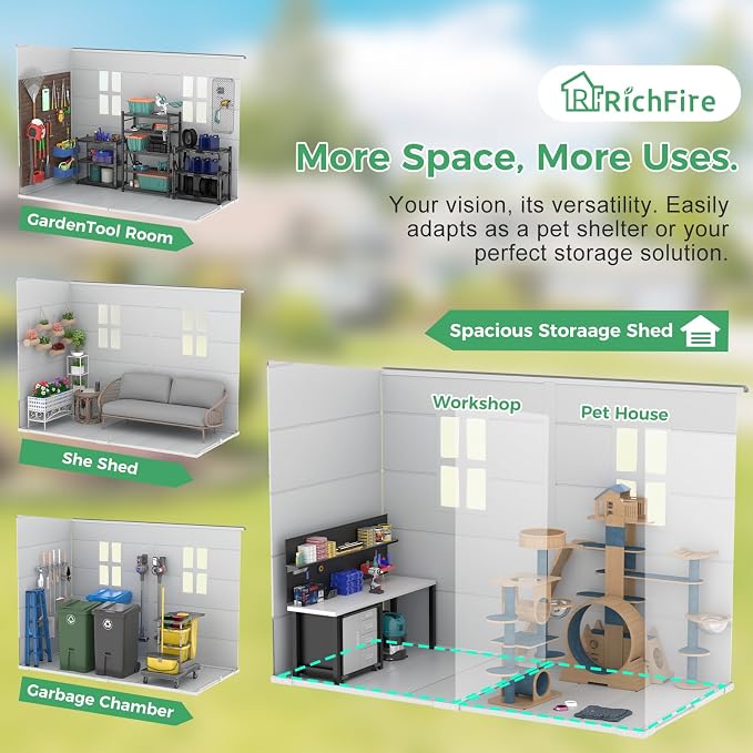 4x8 FT Plastic Storage Sheds Outdoor - Image 4