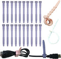 Reusable Silicone Zip Ties Cord Organizer: Silicone Cable Ties Straps by GELIAL