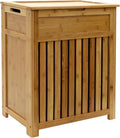 Redmon Bamboo Top Load Full Size Clothes Hamper, Side Handles, Double Hinged by REDMON+Since+1883