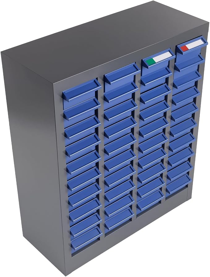 40-Drawer Bolt and Nut Organizer Bolt Bin Cabinet, Steel Part Cabinets Hardware - Image 8