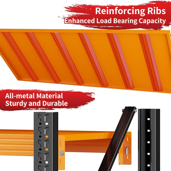 4000LBS Garage Shelving 48" W Garage Shelving Heavy Duty 4-Tier Metal Storage - Image 6