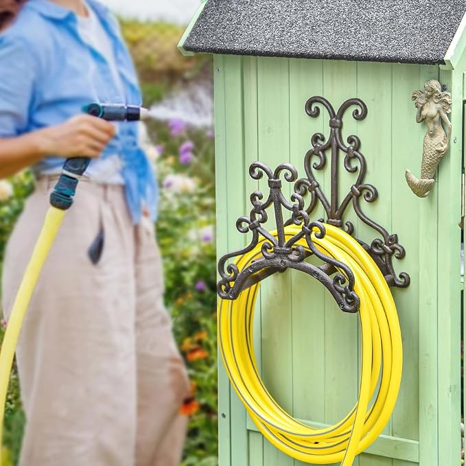 Sungmor Heavy Duty Cast Iron Garden Hose Holder - Image 4