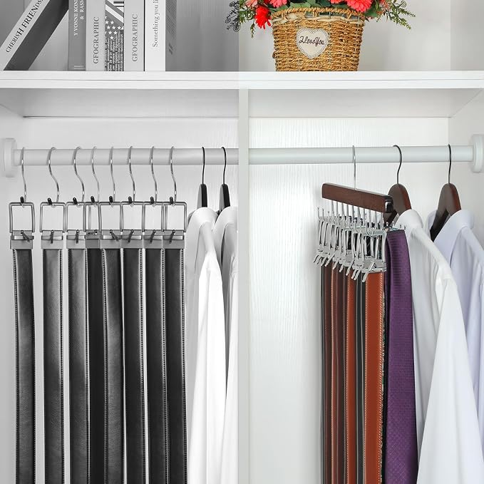 TOPIA HANGER 20 Hooks Belt Tie Hanger Space Saving - Image 3