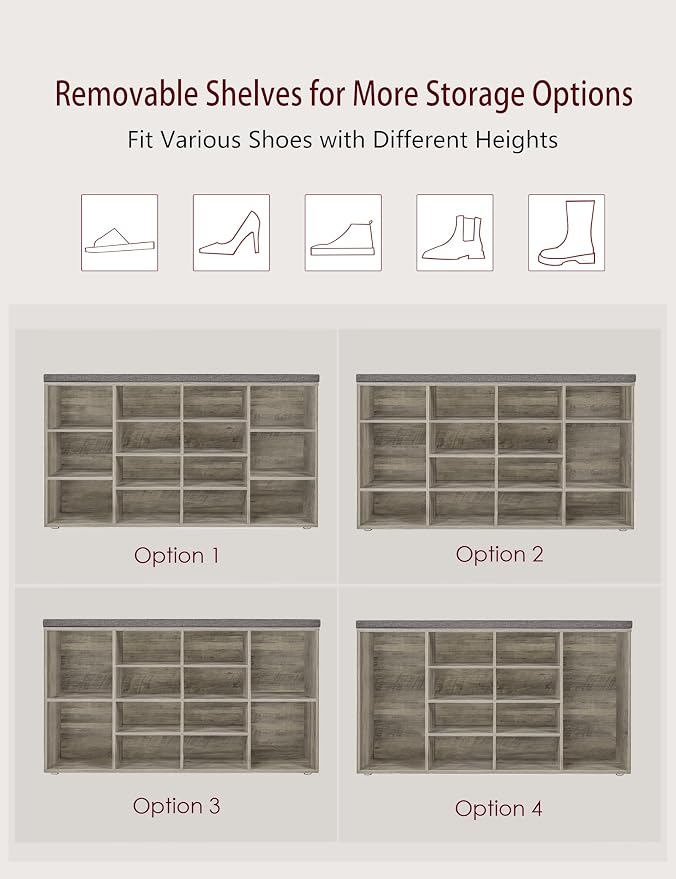 DINZI LVJ Shoe Storage Bench - Image 5