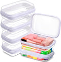 Sanwuta 6 Pcs Clear Hard Zipper Case Hard Plastic Zipper Pouches Transparent by Sanwuta