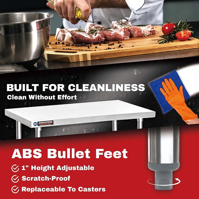 DuraSteel 30x48 Stainless Steel Work Table - Image 4