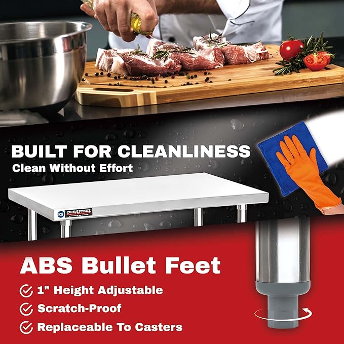 DuraSteel 24x30 Stainless Steel Work Table - Image 4
