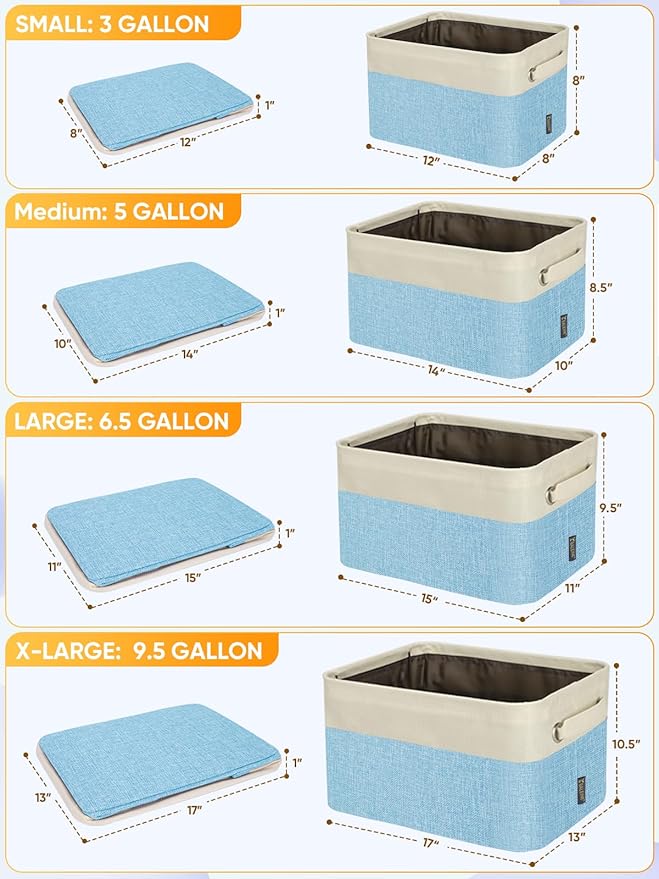 BALEINE 2 Pack Fabric Storage Bins - Image 2