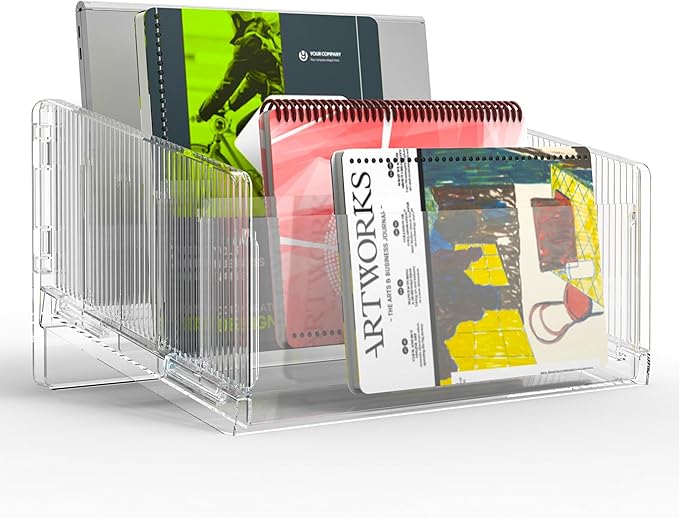File Sorter Organizer, 5 Sections Acrylic Letter Tray - Image 5