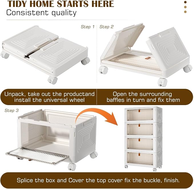 4 Tier Plastic Storage Bins - Image 3