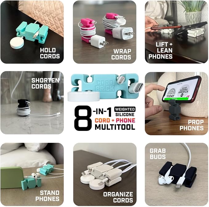 CordBrick Stocking Stuffers for Adults Cord Management Weighted Cord Holder - Image 6