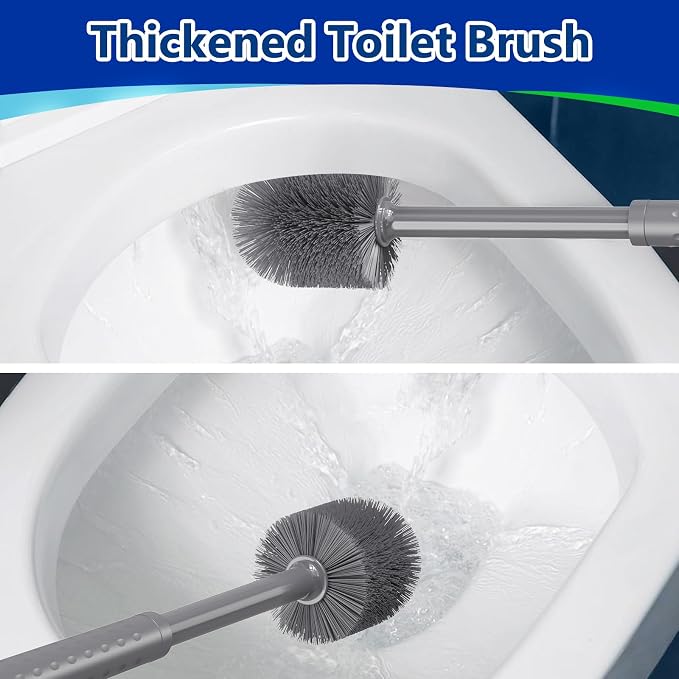 Toilet Brush and Plunger Set: 2-in-1 Heavy Duty Toilet Plunger and Bowl Brush - Image 5