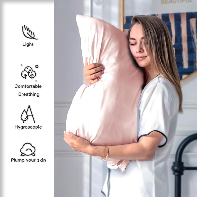 Mulberry Silk Pillow Cases for Hair and Skin Queen Size Silk Pillowcase - Image 3