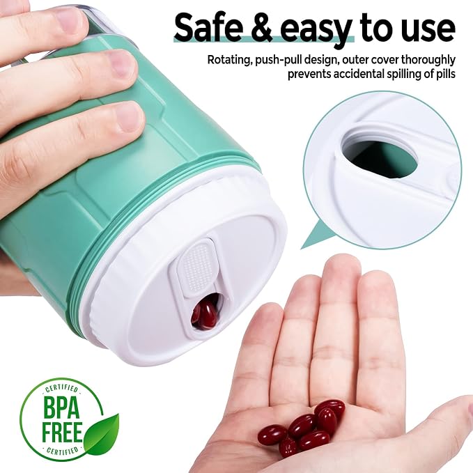 Betife Extra Large Supplement Organizer, Weekly Pill Organizer Bottle, Daily - Image 7