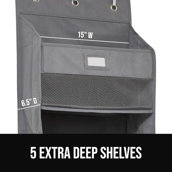 GORILLA GRIP Large Capacity Closet Organizer, 5 Deep Shelves, Holds 50lbs - Image 4
