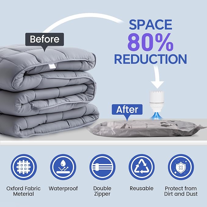 8 Pack Jumbo Vacuum Storage Bags - Image 5