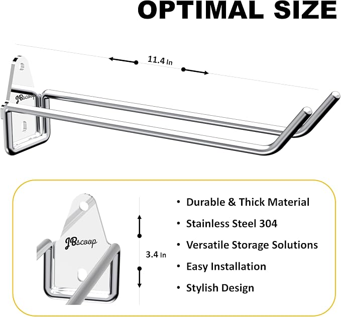 JBscoop Stainless Steel 304 Garage Hooks, Heavy Duty Organizer & Wall Mount - Image 3