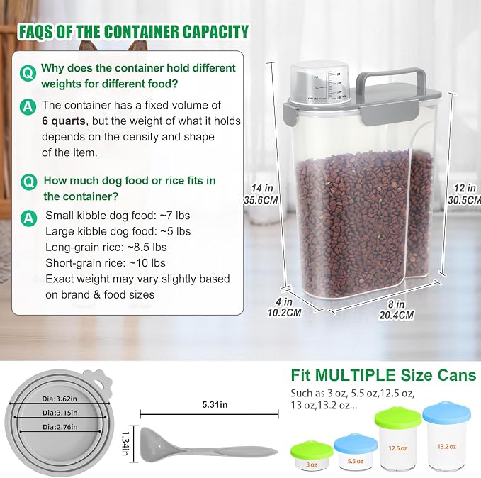 TBMax Cat Dog Food Storage Container 5 to 7 lbs - Image 3