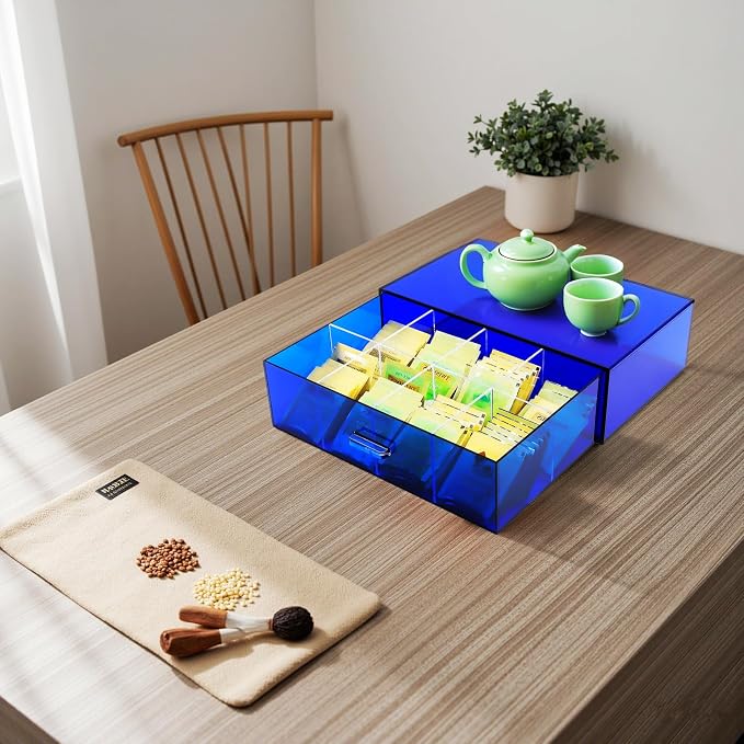 Acrylic Tea Bag Organizer and Storage Box Stackable Tea Bag Holder - Image 7