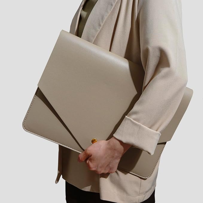 PU Leather Laptop Sleeve 16 Inch Compatible - Image 4