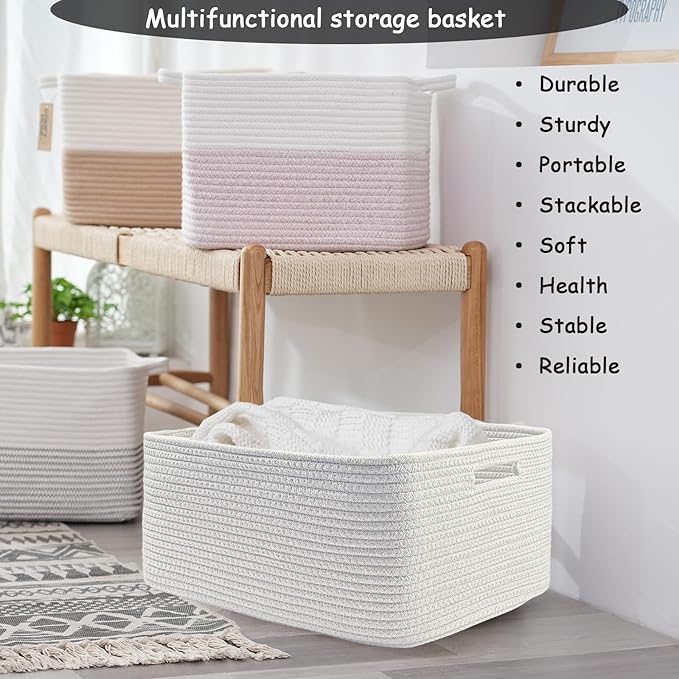 COMFY-HOMI 2 pcs Large Storage Baskets - Image 5