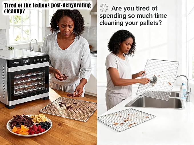 Non-Stick Silicone Dehydrator Liners: 11.4x11.4 inch Fit Cercker/CE-12 - Image 3