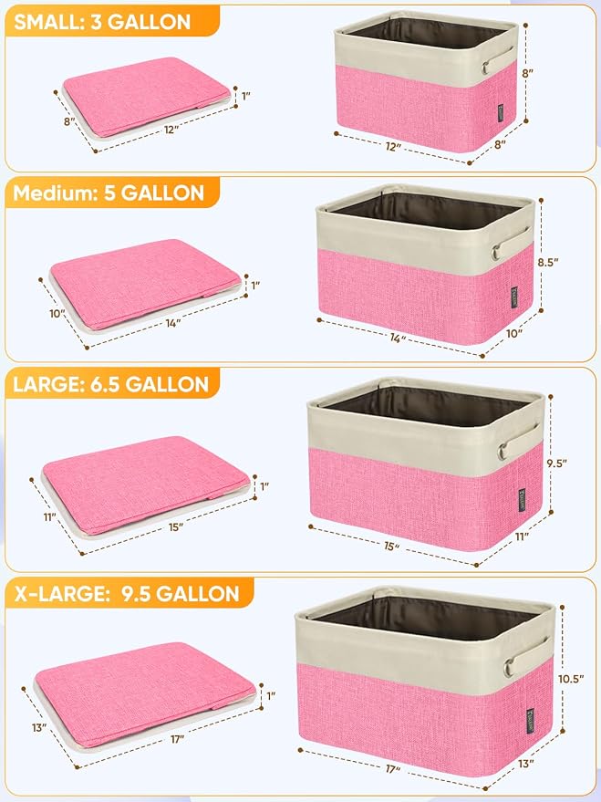 BALEINE 4 Pack Fabric Storage Bins - Image 2