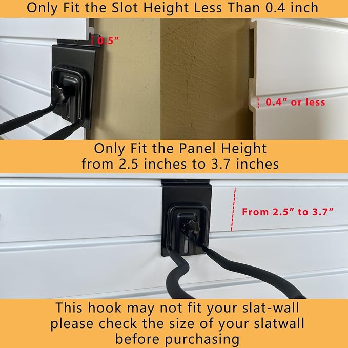 Adjustable Slatwall Hooks, Lockable Slatwall Weedeater & String Trimmer Hanger - Image 2