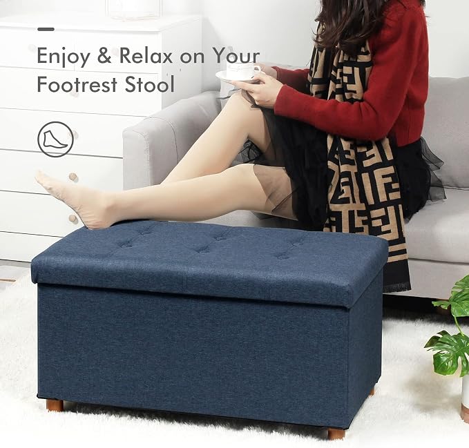 PINPLUS Linen Coffee Table Ottoman - Image 4
