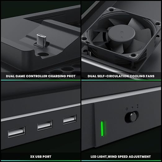 Charging Stand with Cooling Fan, CODOGOY Vertical Stand Compatible with Xbox - Image 4
