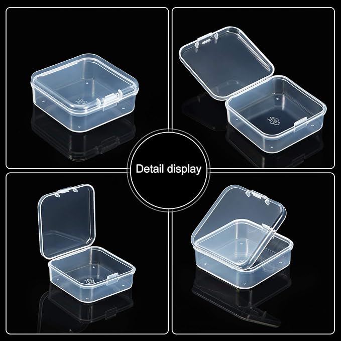 48 Packs Clear Small Plastic Containers Transparent Storage Box - Image 3