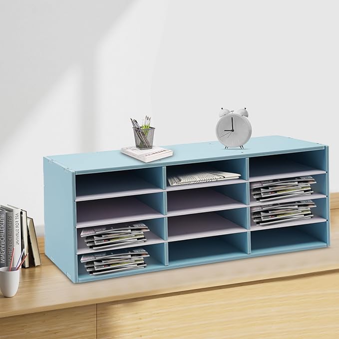 Mail Sorter Organizer, 12 Compartments Mailbox - Image 5