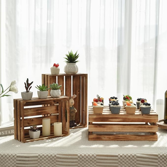 Wooden Crates Set of 3 - Image 3
