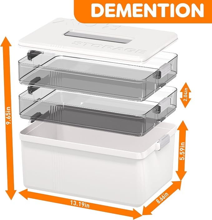 Citylife 3-Tier Medicine Cabinet Organizer, Medicine Cabinet First Aid Kit - Image 2