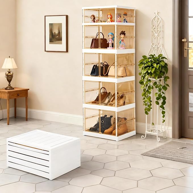 MGWILL Foldable Shoe Rack, Purse Organizers by MGWILL