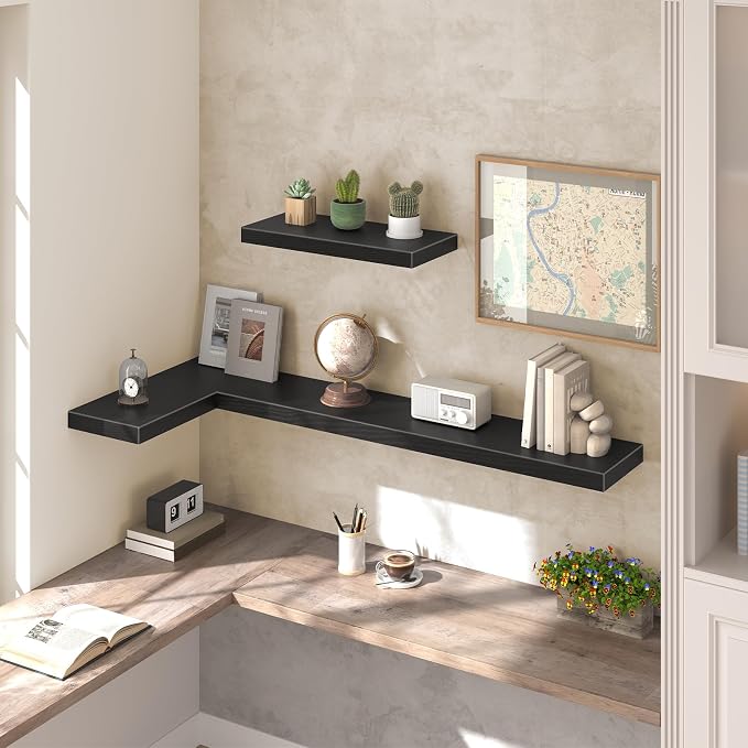 HOOBRO Floating Shelves for Wall, Wall Mounted Shelf Set of 2, for Wall in - Image 4