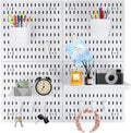 PSLER 4PCS Pegboard Wall Organizer White Peg Boards by PSLER