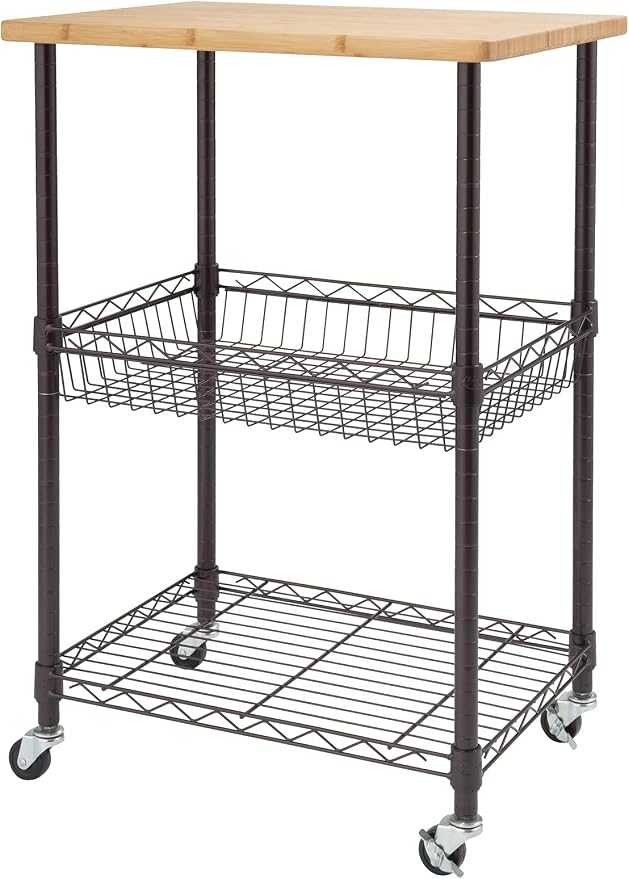 3 Tier Rolling Cart Kitchen Organizer by TRINITY