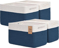 Storage Baskets for Organizing, 4 Pack Storage Baskets for Shelves, Woven by Degeyoyo