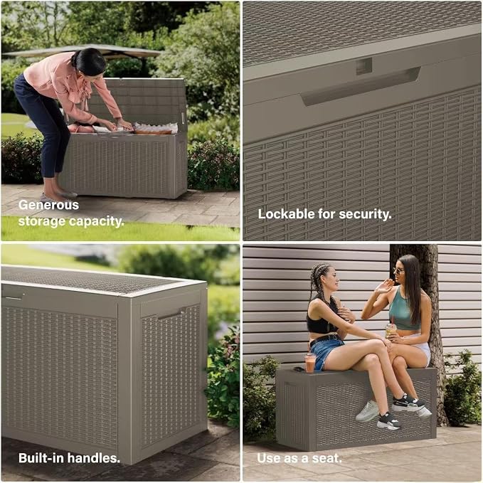 Heavy-Duty 150 Gallon Waterproof Deck Storage Boxes - Image 7