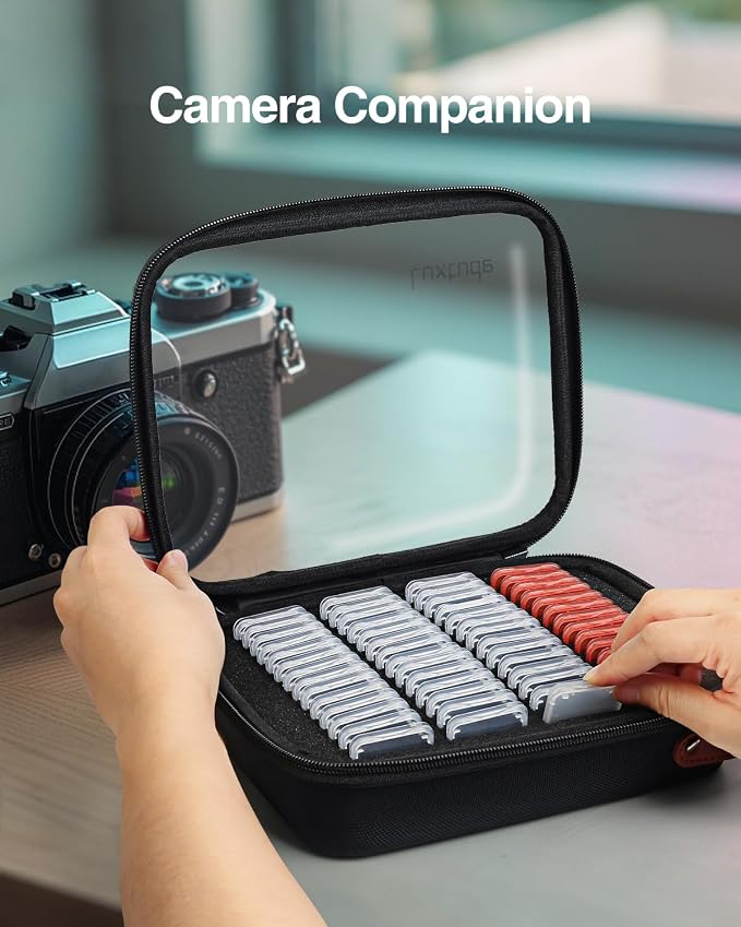 Luxtude SD Card Holder Case, Hard Memory Card Cases, 42 SD Holders, 14 TF - Image 7