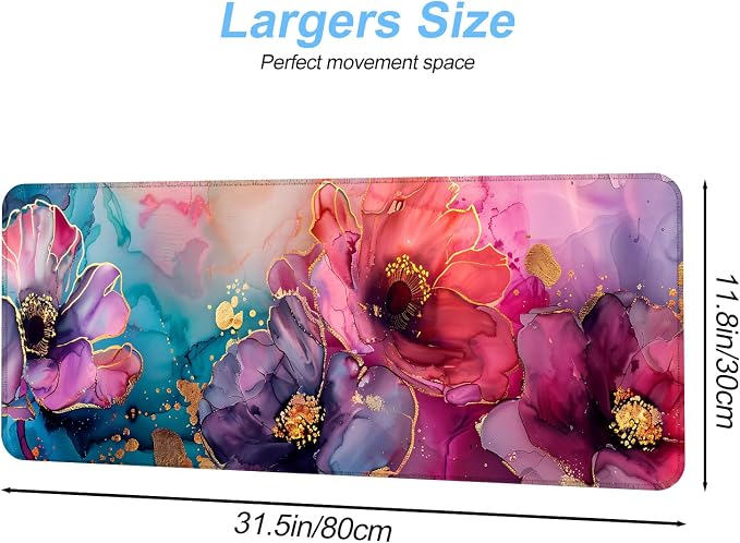 Floral Mouse Pad XXL – Large Desk Mat - Image 2