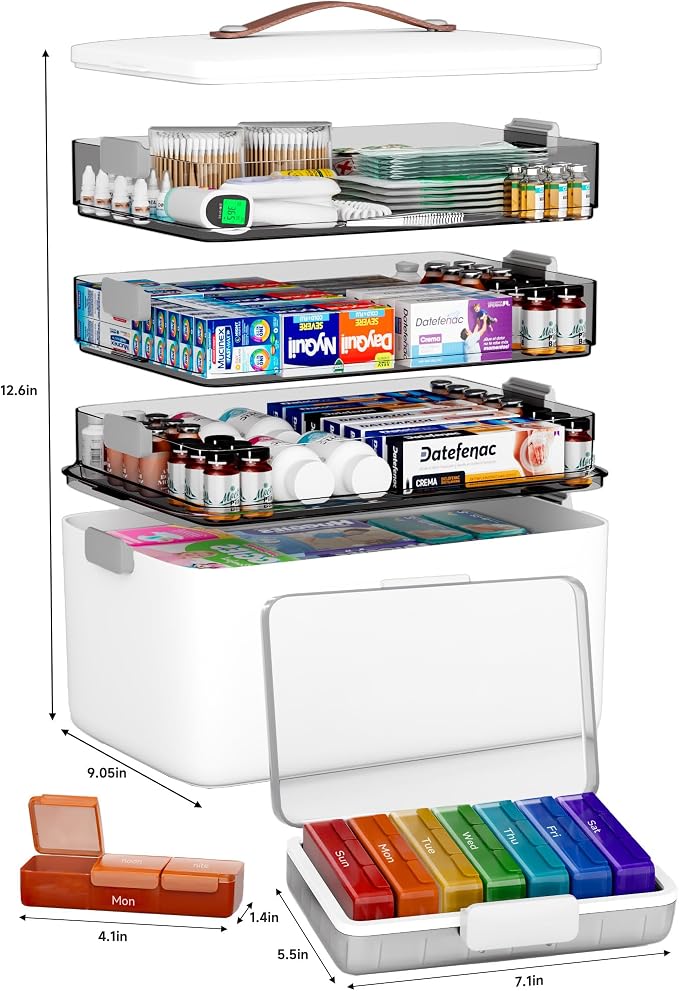 CTIME 4-Tier XL Medicine Organizer - Image 5