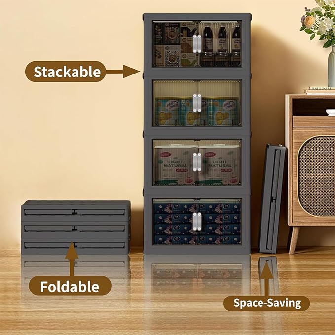 Stackable Storage Bins with Lids and Wheels - Image 4
