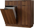 Double Tilt Out Trash Can Cabinet, Laundry Hamper Cabinet by YMW