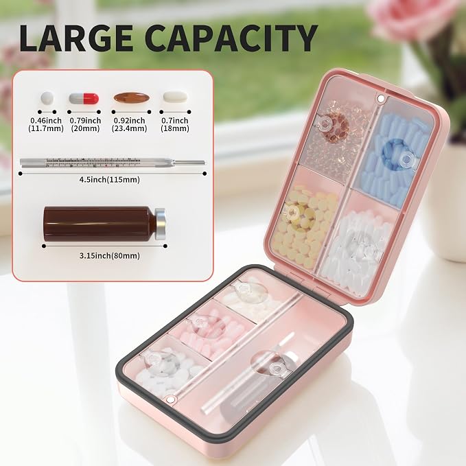 Restree Weekly Pill Organizer, Magnetic Moisture Proof Pill Case, Large - Image 5